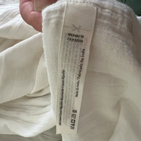 Free People White Oasis Smocked Cotton Midi Dress Boho Cottagecore - Picture 6 of 7